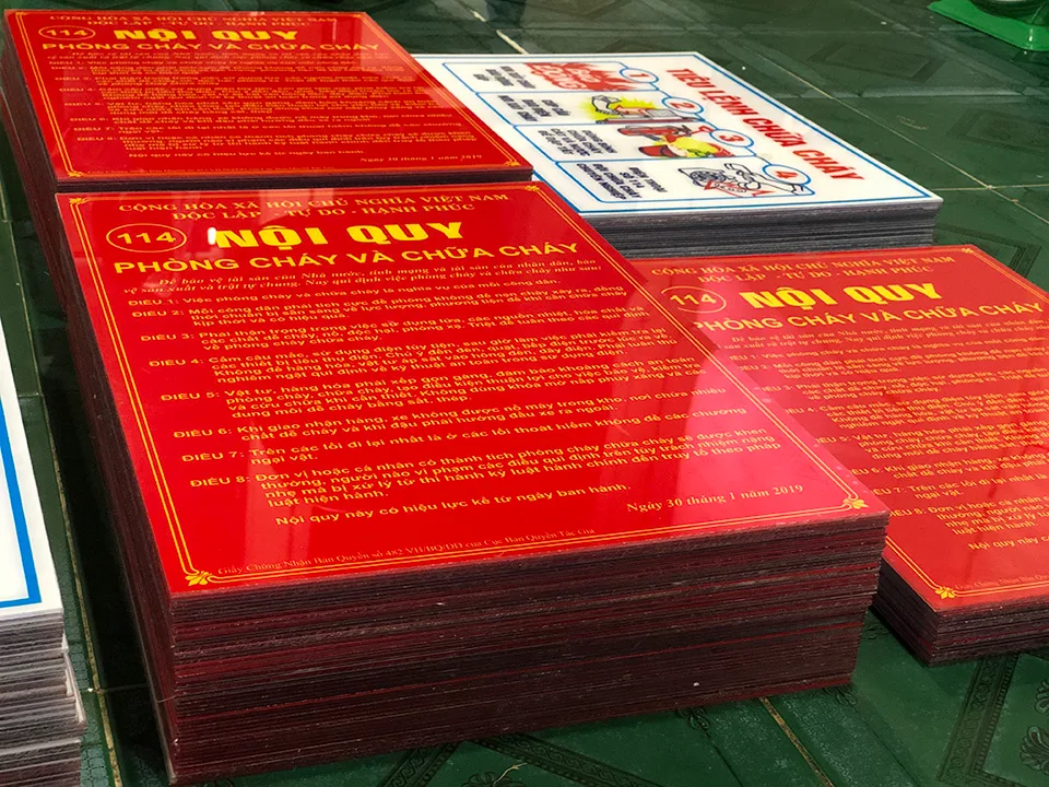 Nội quy, Tiêu lệnh (mica)