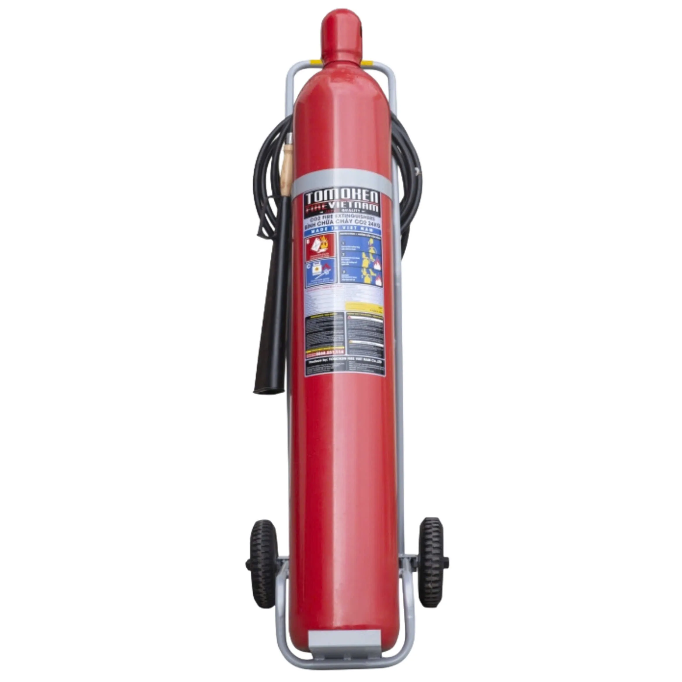 Bình chữa cháy xe đẩy Tomoken khí CO2 24kg TMK-VJ-CO2/24KG (Tem PCCC)
