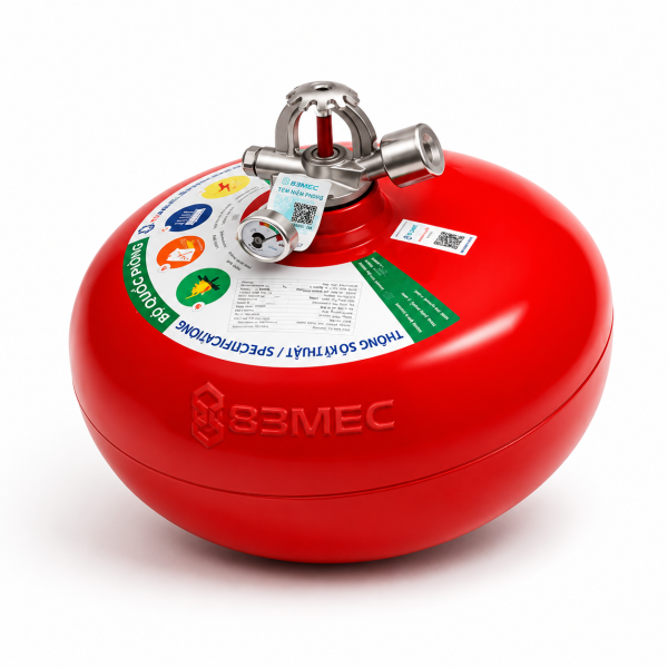 Bình cầu chữa cháy tự động bột ABC 6kg 83MEC/BQP