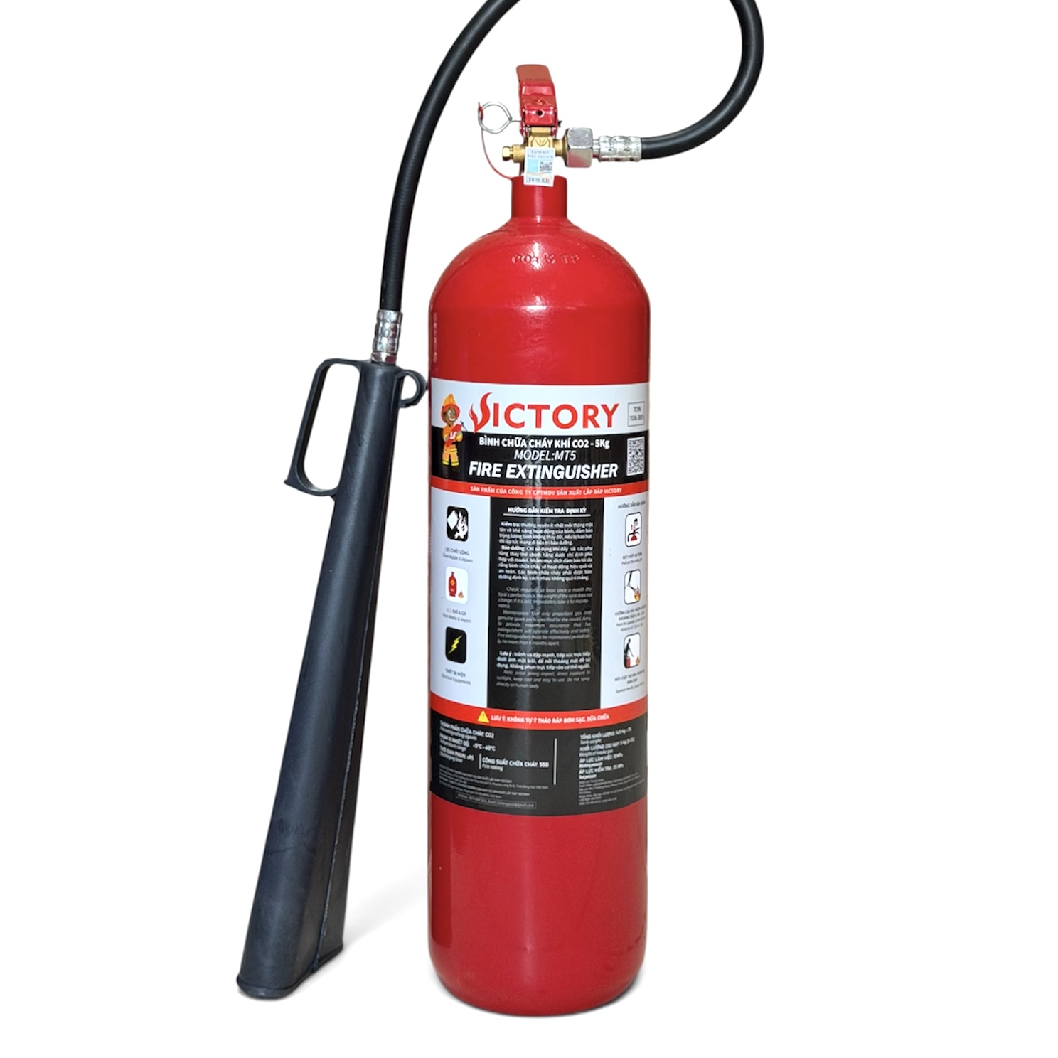 Bình chữa cháy khí CO2 5KG – Victory/ Việt Nam (Tem kiểm định) Bình chữa cháy khí CO2 5KG – Victory/ Việt Nam (Tem kiểm định)